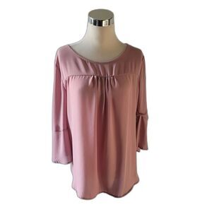 Soho Jeans New York & Company Scoop Neck Pink Top Size M